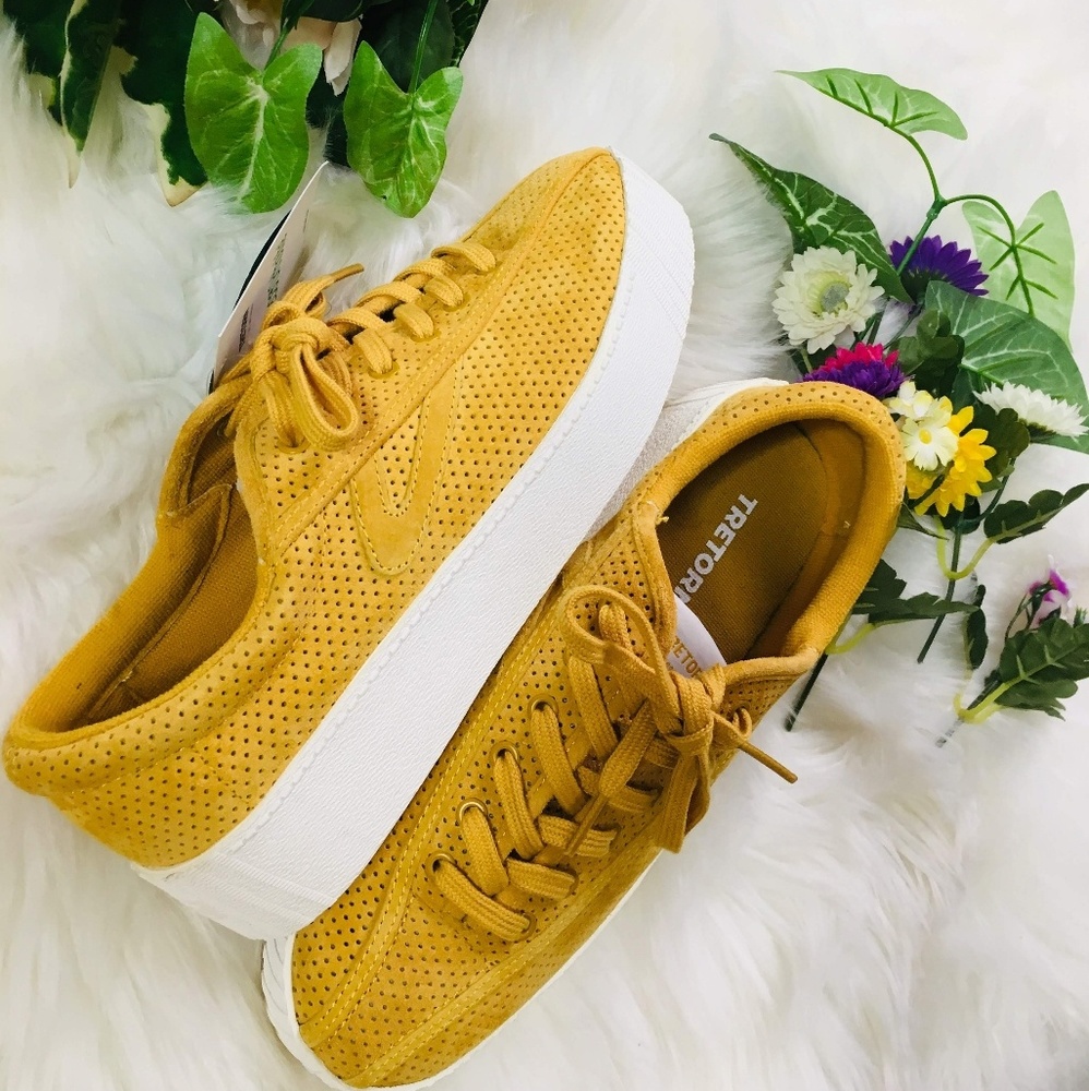 NEW!!! Tretorn Yellow Sneakers